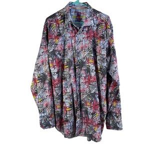 Luchiano Visconti Big & Tall Buttom Down Shirt Top Size XLT